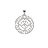 Sterling Silver Witches Knot Rhodium Plated Pendant