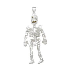 Load image into Gallery viewer, Sterling Silver Movable Skeleton Pendant