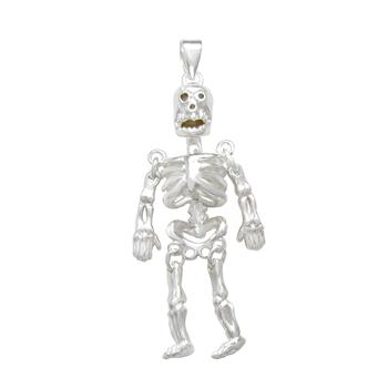 Sterling Silver Movable Skeleton Pendant
