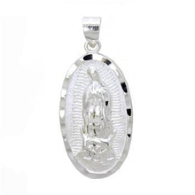 Load image into Gallery viewer, Sterling Silver Lady Of Guadalupe St. Jude Double Side DC Oval Medal Pendant