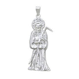 Sterling Silver Santa Muerte Pendant