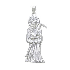 Sterling Silver Santa Muerte Pendant