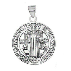 Sterling Silver Saint Benedict Medal Pendant