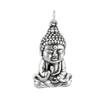Load image into Gallery viewer, Sterling Silver Electroform Buddha Pendant
