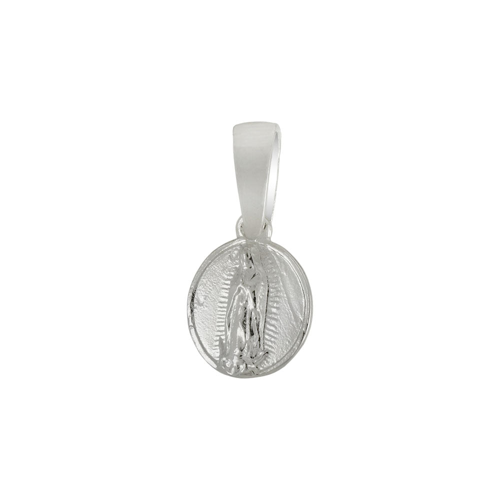 Sterling Silver Lady Of Guadalupe Medal Pendant