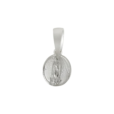 Sterling Silver Lady Of Guadalupe Medal Pendant