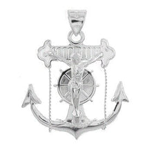 Load image into Gallery viewer, Sterling Silver Crucifix Anchor Pendant