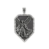 Sterling Silver Oxidized Saint Michael Pendant