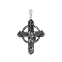 Load image into Gallery viewer, Sterling Silver Oxidized Saint Michael Pendant