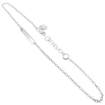 Sterling Silver ID Bar Anklet