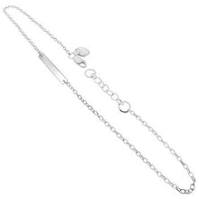 Load image into Gallery viewer, Sterling Silver ID Bar Anklet