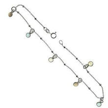 Load image into Gallery viewer, Sterling Silver Multi Color Dangle Quartz Cabochon Anklet
