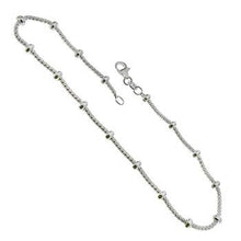 Load image into Gallery viewer, Italian Sterling Silver Popcorn Alternate Beads Anklet