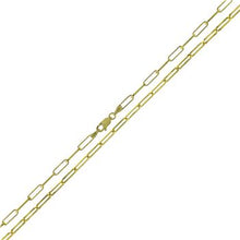 Load image into Gallery viewer, Sterling Silver Gold Plated Paper Clip Chain Necklace and Bracelet