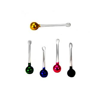 Sterling Silver Assorted Color Ball Nose Stud With Ball End