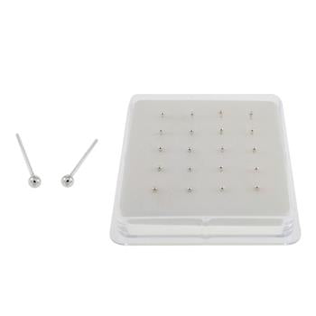 Sterling Silver 1.8mm Ball Nose Stud Straight End