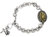 Sterling Silver Lady Of Guadalupe Unique Bracelet