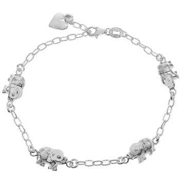 Sterling Silver Elephant Bracelet