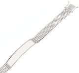 Sterling Silver Polished 3-Strand 4.3mm Miami Cuban Link ID Bracelet