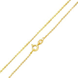 Sterling Silver Gold Plated Brilliant Round Flat Rolo Chain