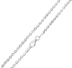 Sterling Silver Brilliant Round Flat Rolo Chain