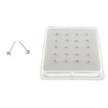 Load image into Gallery viewer, Sterling Silver Claw 1.8mm Clear Crystal Nose Stud Straight End