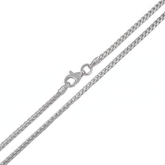 Italian Sterling Silver Rhodium Plated Franco 060-1.8mm Chain