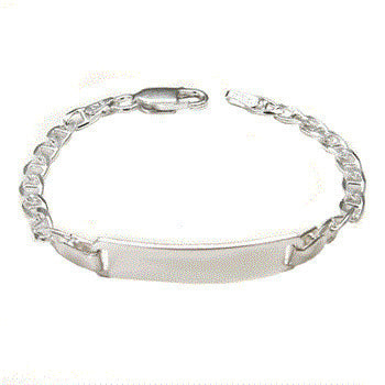 Italian Sterling Silver Marina ID Baby Bracelet