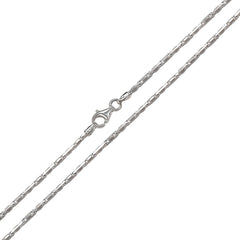 Italian Sterling Silver 1mm Heshe Chain