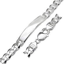 Load image into Gallery viewer, Italian Sterling Silver Curb ID Bracelet
