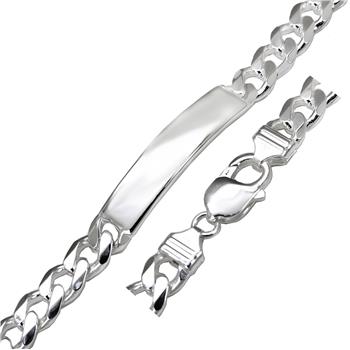 Italian Sterling Silver Curb ID Bracelet