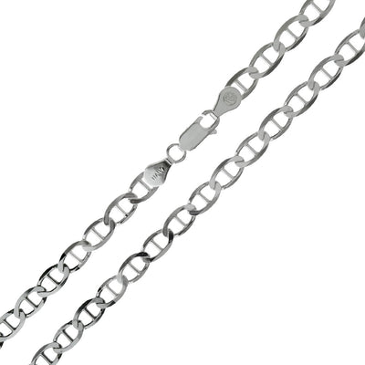 Sterling Silver 5mm Flat Marina Chain
