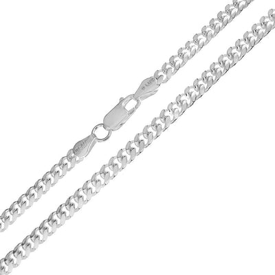 Sterling Silver Miami Cuban 120 Chain And Bracelet