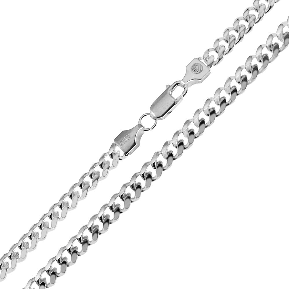 Sterling Silver Miami Cuban 180-6.2mm Chain