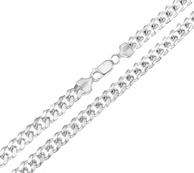 Sterling Silver Miami Cuban 200 Chain And Bracelet