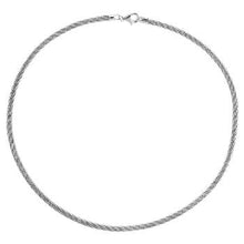 Load image into Gallery viewer, Sterling Silver 5 Strands Braided Rd Omega DC Choker Necklace