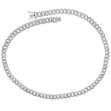 Sterling Silver Rhodium Plated CZ Cuban Link Necklace