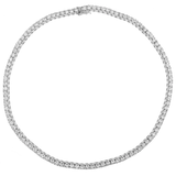 Sterling Silver Rhodium Plated Round CZ Tennis Bracelet