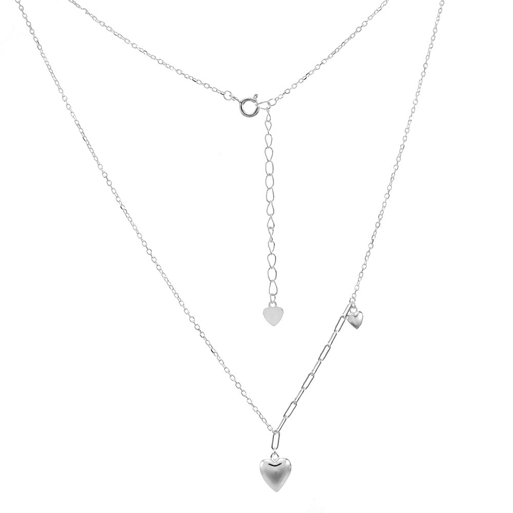 Sterling Silver Mix And Match Chain Heart Necklace