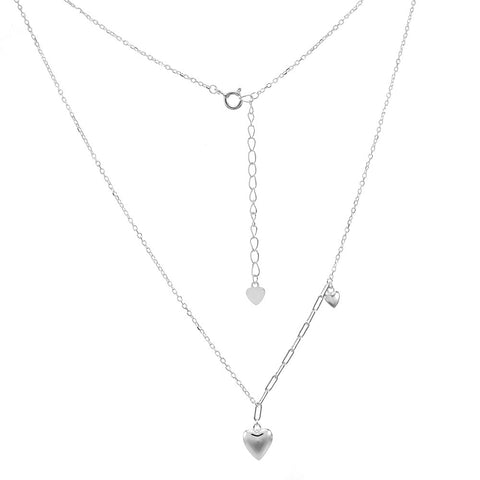 Sterling Silver Mix And Match Chain Heart Necklace