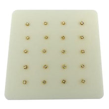 Load image into Gallery viewer, Sterling Silver 1.5mm Crystal Claw gold plated Ball End Nose Stud