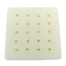 Load image into Gallery viewer, Sterling Silver 1.5mm Crystal Claw gold plated straight End Nose Stud