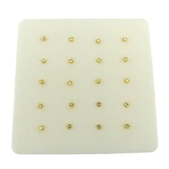 Sterling Silver 1.5mm Crystal Claw gold plated straight End Nose Stud