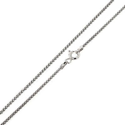 Italian Sterling Silver Popcorn Chain 160- 1.4mm with Spring Clasp Closure