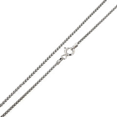Italian Sterling Silver Rhodium Popcorn Chain 160- 1.4mm with Spring Clasp Closure