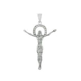 Sterling Silver Crucifix CZ Pendant