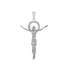 Sterling Silver Crucifix CZ Pendant
