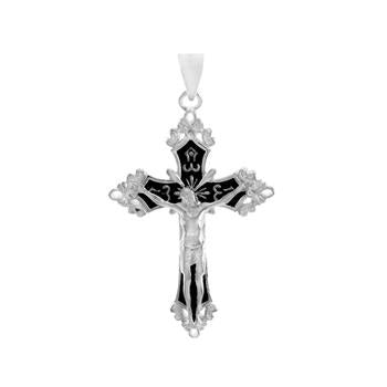 Sterling Silver High Polished Crucifix Pendant