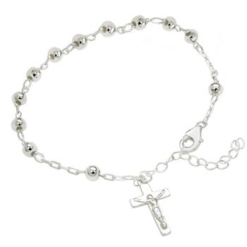 Sterling Silver Bead Rosary Bracelet
