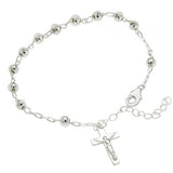 Sterling Silver Bead Rosary Bracelet
